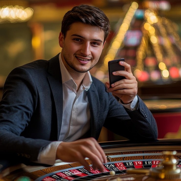 Meja roulette live dengan tampilan multi-kamera